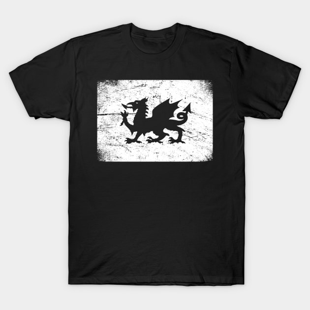 Distressed Medieval Dragon Flag T-Shirt by MeatMan